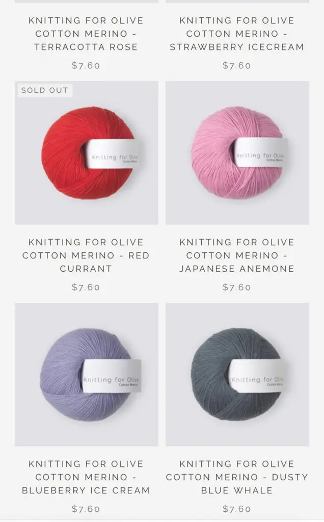 Knitting for olive cotton merino