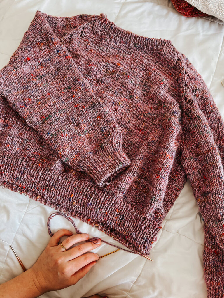 tubular bind off on the felix sweater