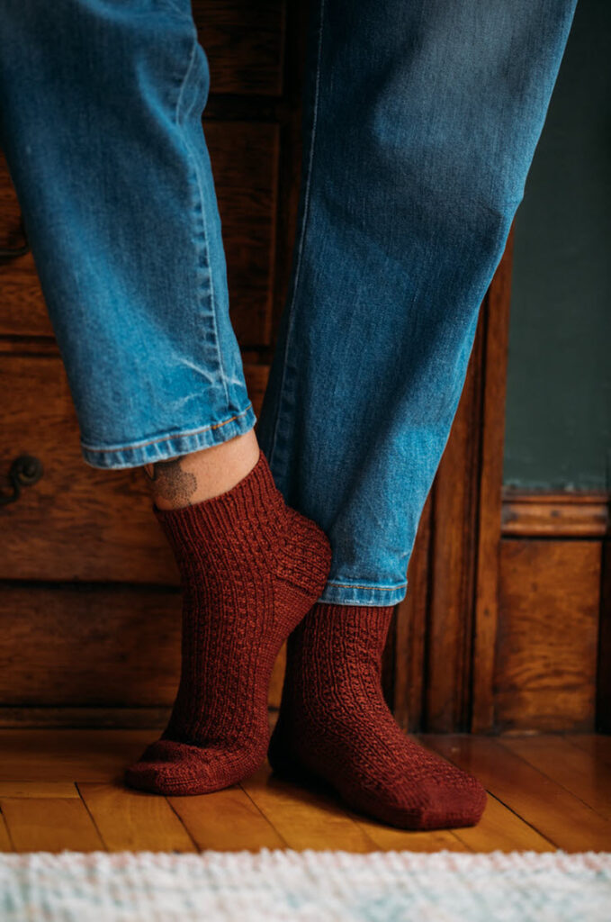 Oxbow Socks pattern by Andrea Mowry