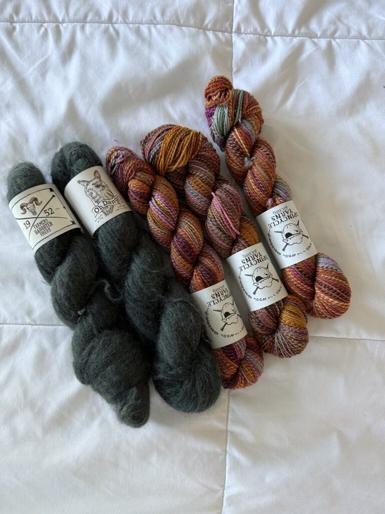 Oh dang and Goldie yarn